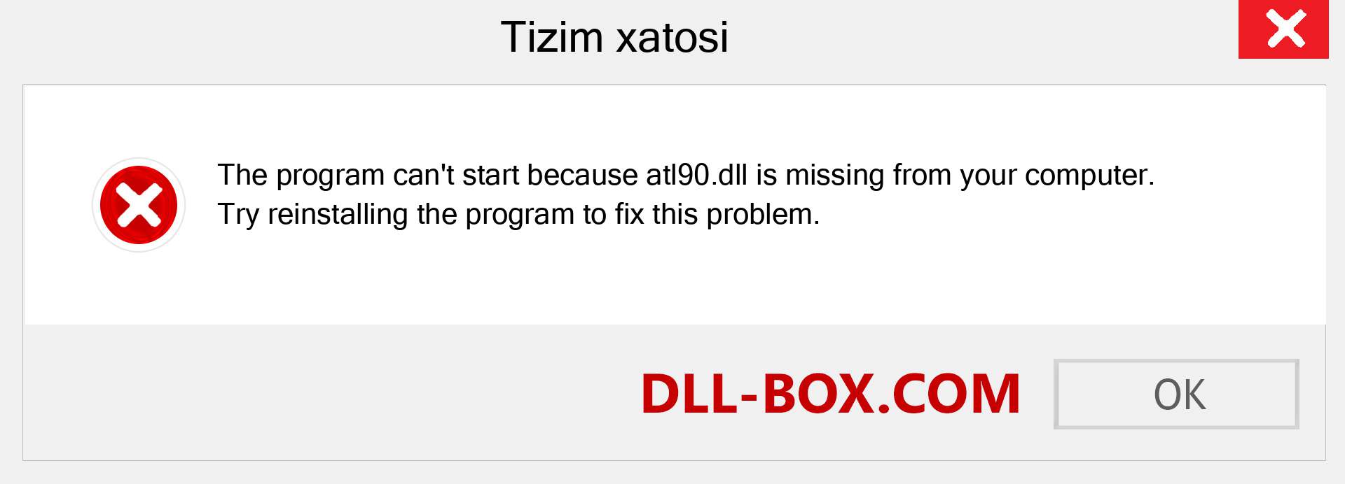 atl90.dll fayli yo'qolganmi?. Windows 7, 8, 10 uchun yuklab olish - Windowsda atl90 dll etishmayotgan xatoni tuzating, rasmlar, rasmlar
